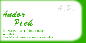 andor pick business card